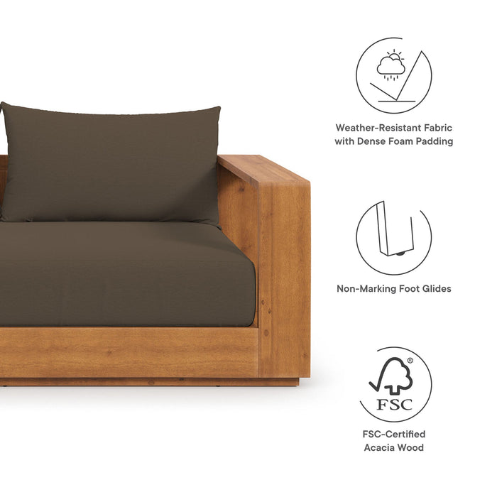 Tahoe Acacia Wood Outdoor Patio Acacia Wood Loveseat