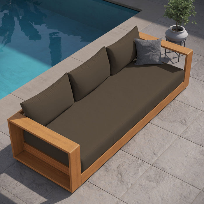 Tahoe Outdoor Patio Acacia Wood Sofa