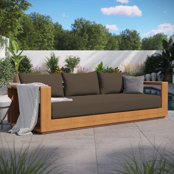 Tahoe Outdoor Patio Acacia Wood Sofa