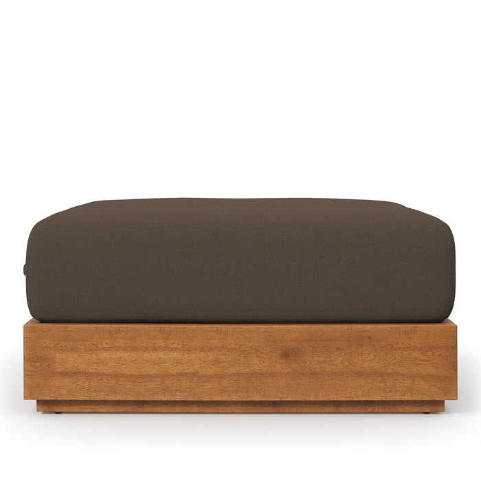 Tahoe Outdoor Patio Acacia Wood Ottoman