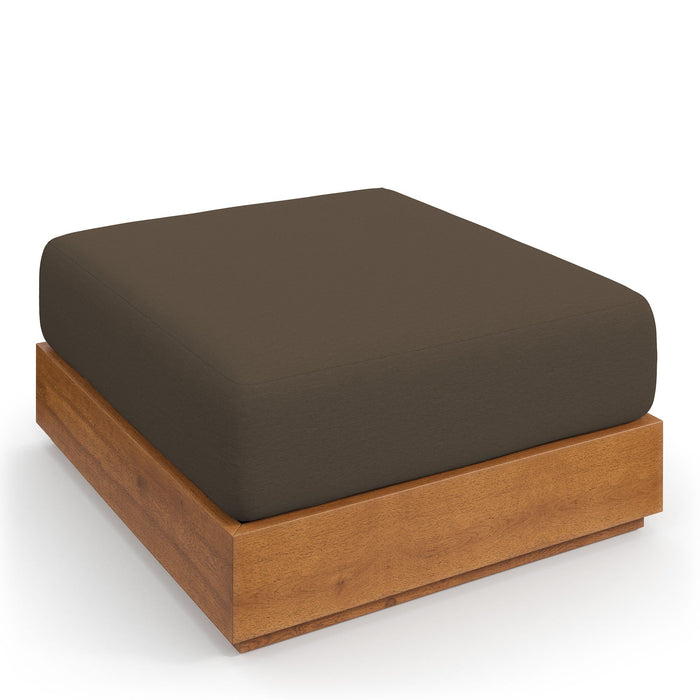 Tahoe Outdoor Patio Acacia Wood Ottoman