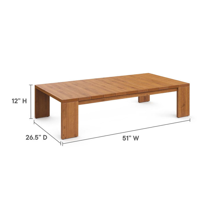 Tahoe Outdoor Patio Acacia Wood Coffee Table