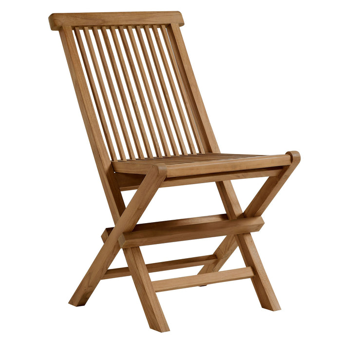 Vienna Outdoor Patio Teak Wood Folding Dining Chairs Set of 4