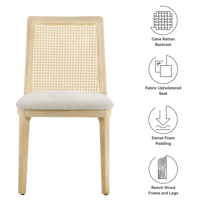 Monarch Beech Wood and Rattan Dining Side Chair