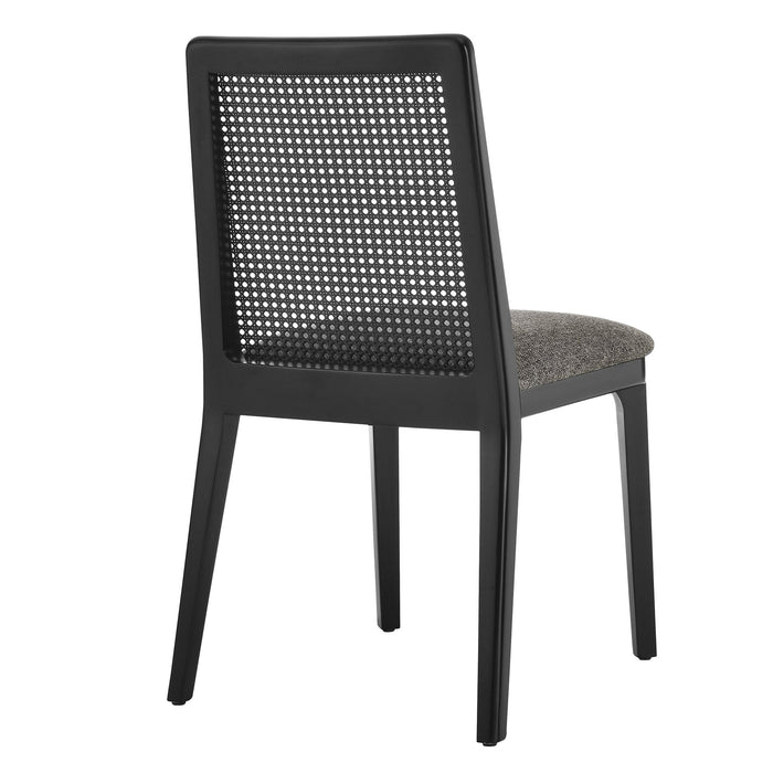 Monarch Beech Wood and Rattan Dining Side Chair