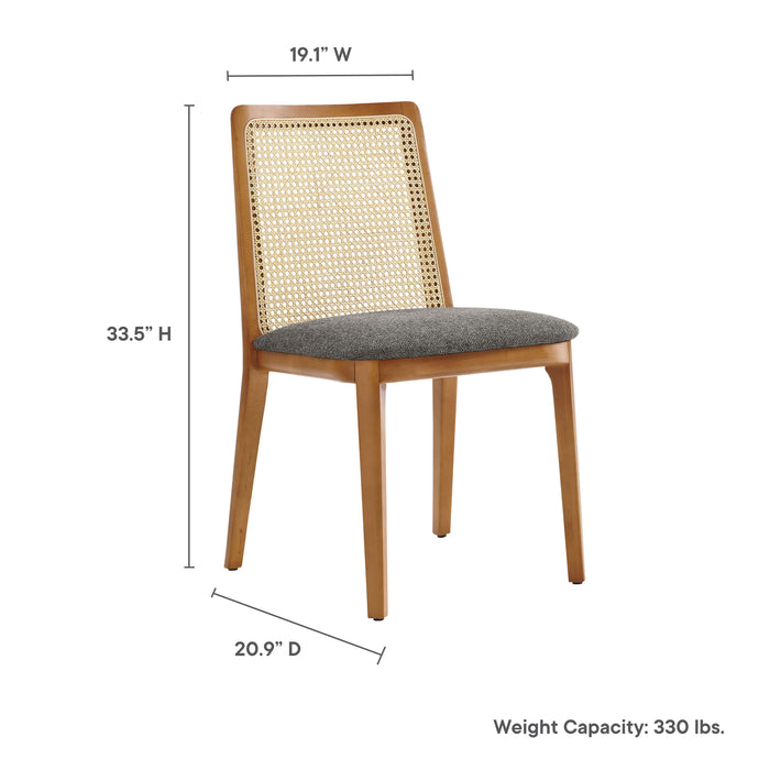 Monarch Beech Wood and Rattan Dining Side Chair