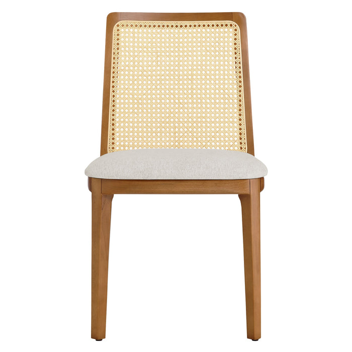 Monarch Beech Wood and Rattan Dining Side Chair