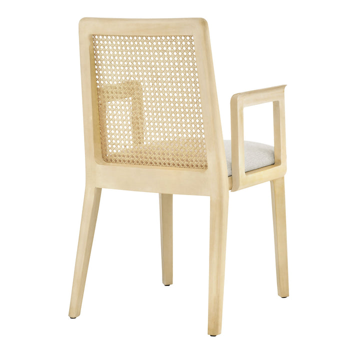 Monarch Beech Wood and Rattan Dining Armchair