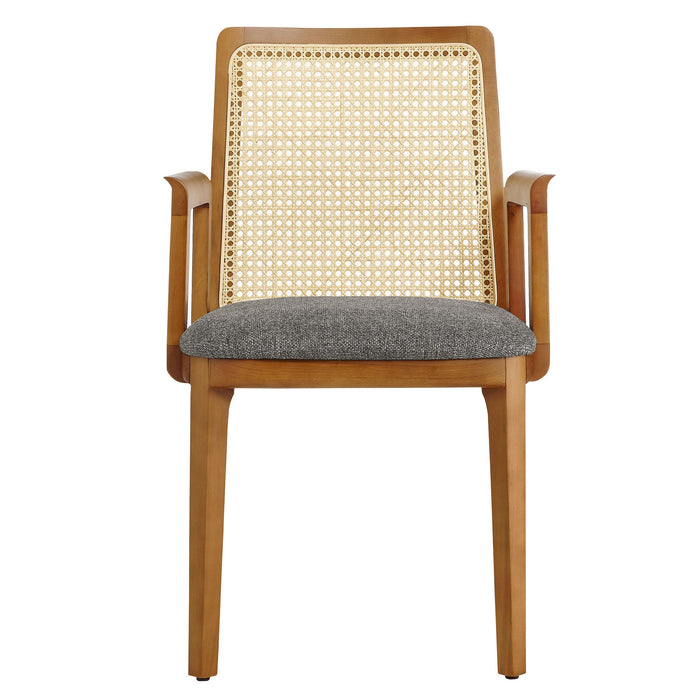 Monarch Beech Wood and Rattan Dining Armchair