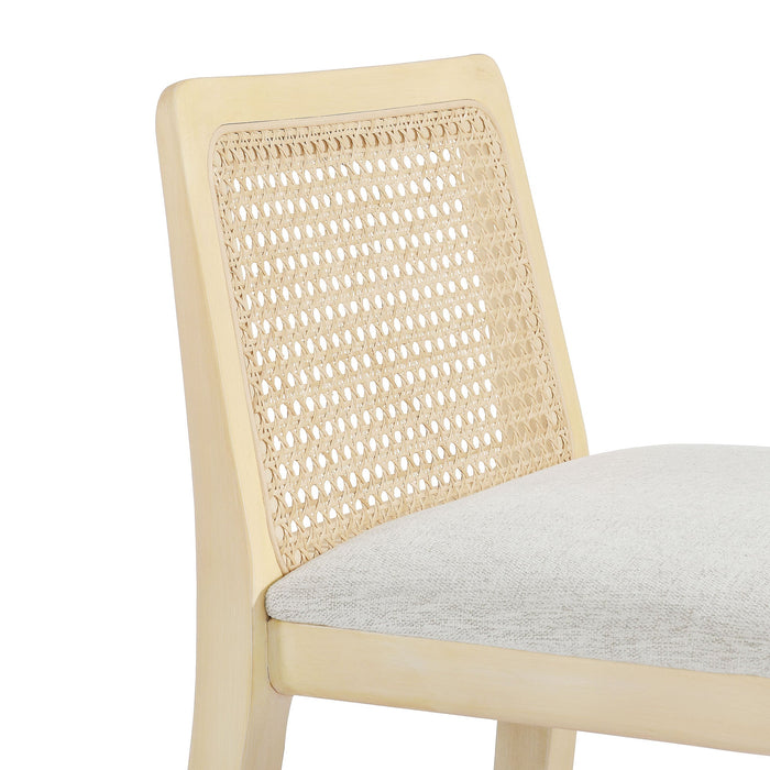 Monarch Wood and Rattan Bar Stool