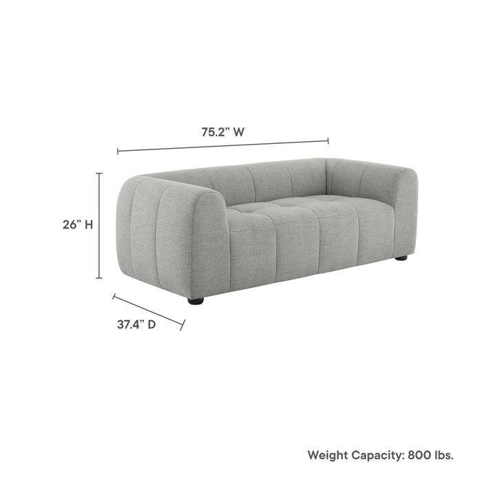 Liana   Upholstered Fabric Loveseat