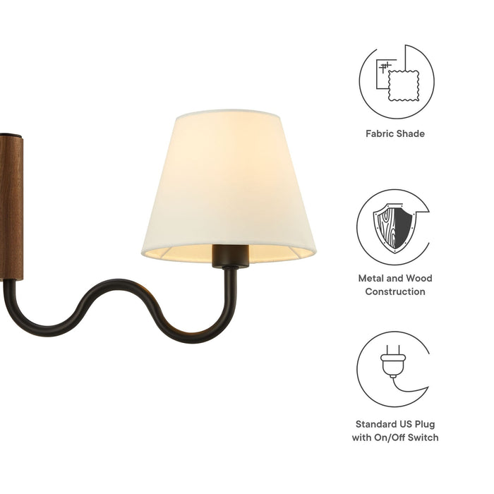 Sunlit Squiggle Arm Wall Sconce