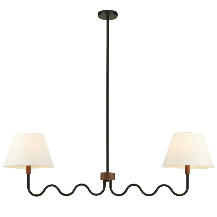 Sunlit Squiggle 2-Arm Pendant Light