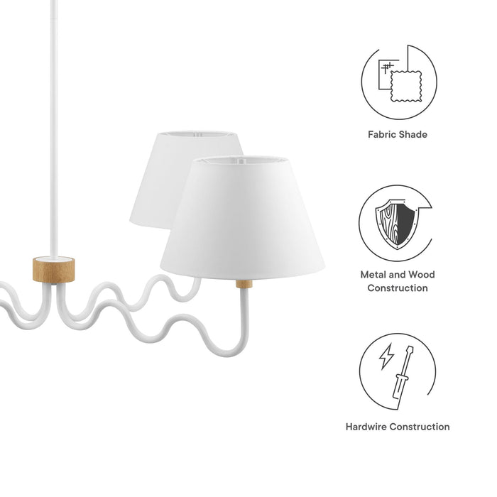 Sunlit Squiggle 4-Arm Pendant Light