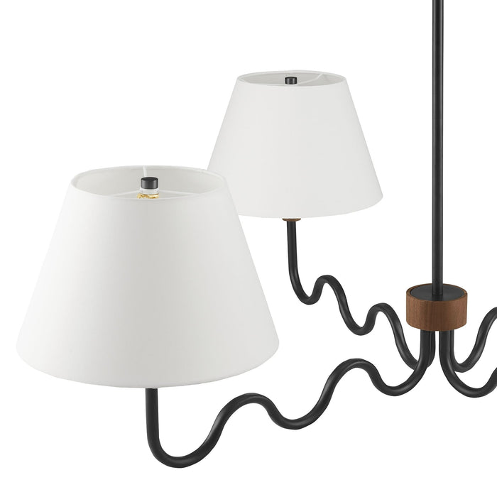 Sunlit Squiggle 4-Arm Pendant Light