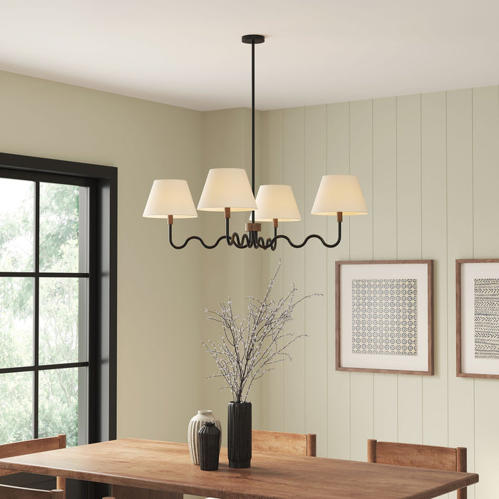 Sunlit Squiggle 4-Arm Pendant Light