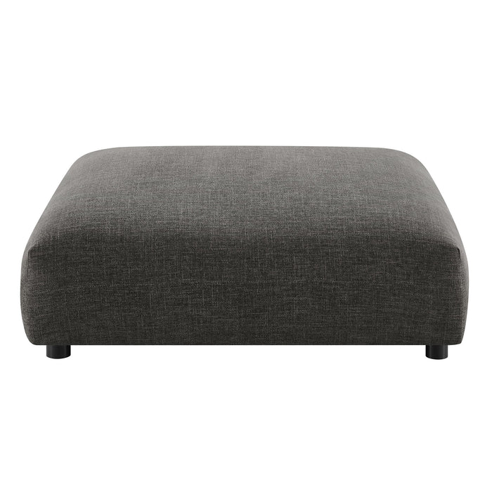 Solace  Modular Upholstered Fabric Armless Loveseat and Ottoman Set