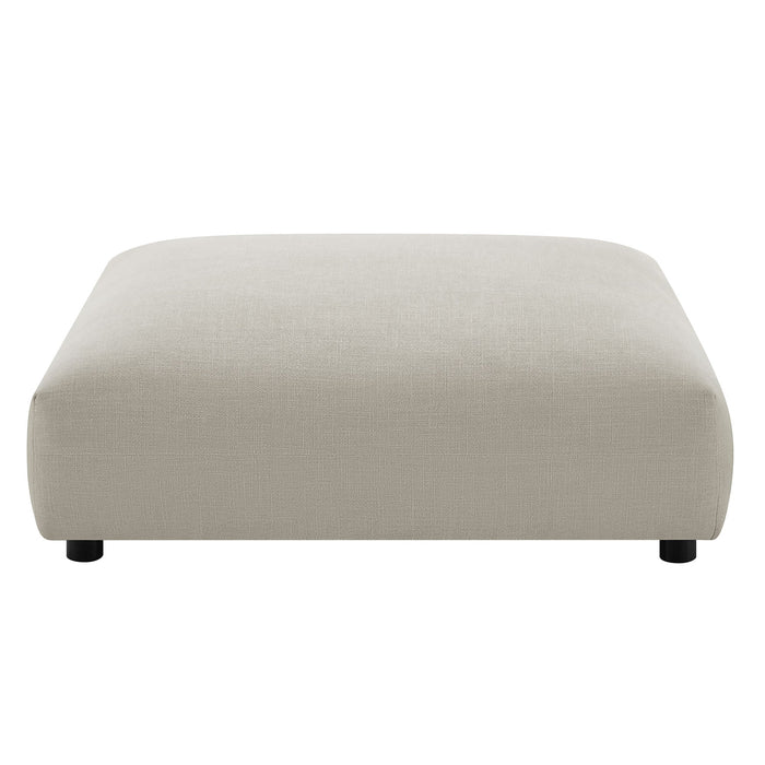 Solace  Modular Upholstered Fabric Armless Loveseat and Ottoman Set