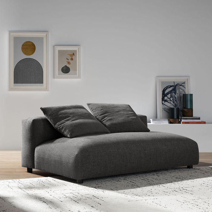 Solace  Modular Upholstered Fabric Armless Loveseat