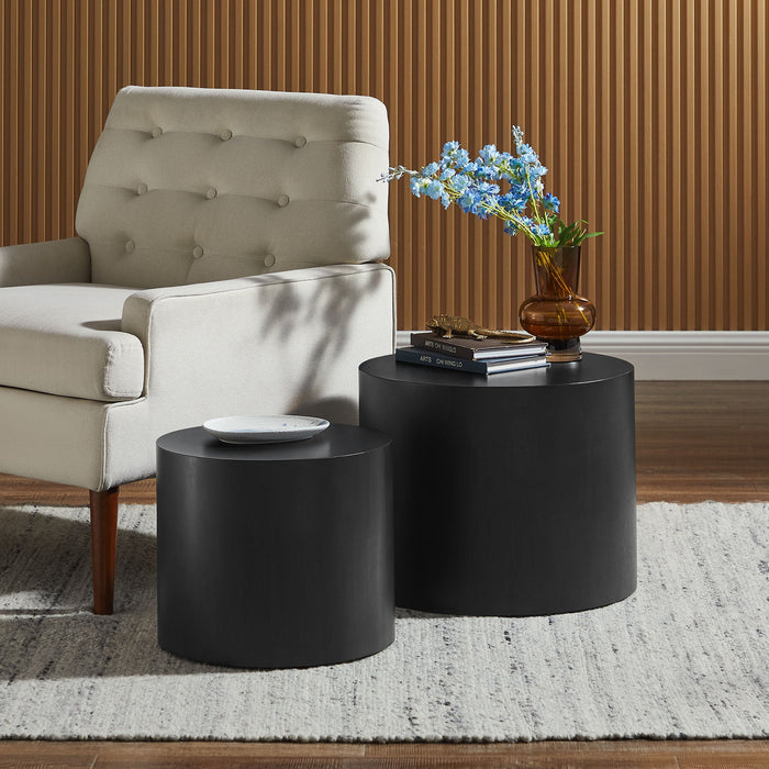 Amani  Round Nesting  Coffee Tables Set of 2