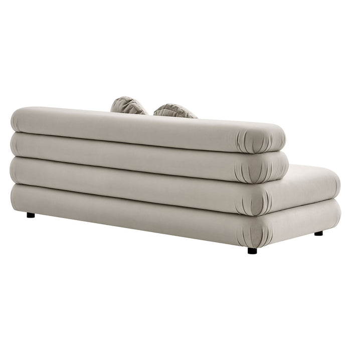 Jubilee Modular Performance Velvet Armless Loveseat