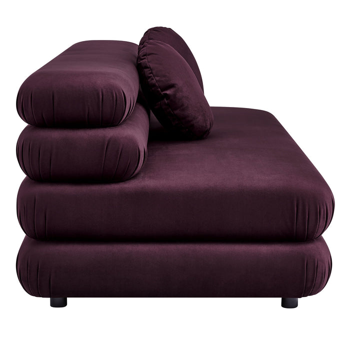 Jubilee Modular Performance Velvet Armless Loveseat