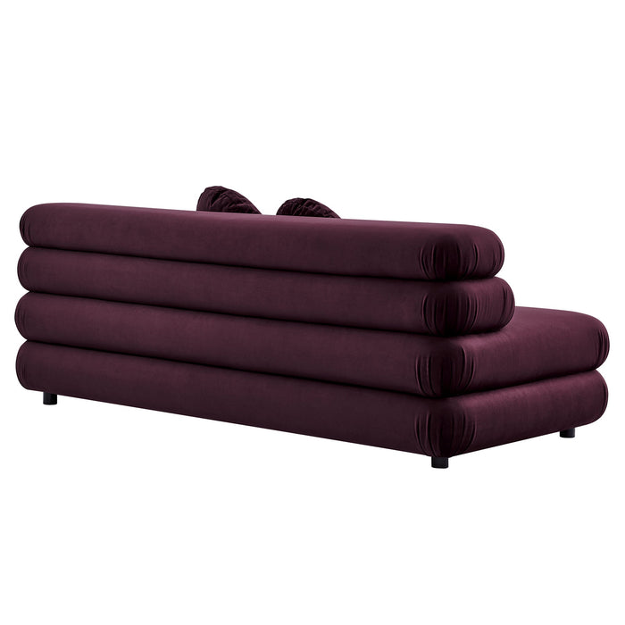 Jubilee Modular Performance Velvet Armless Loveseat