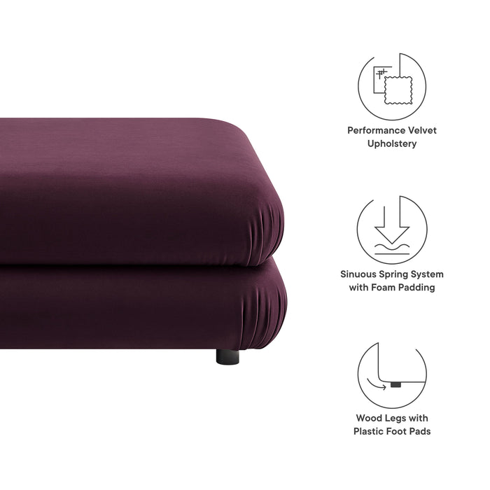 Jubilee Modular Performance Velvet Ottoman