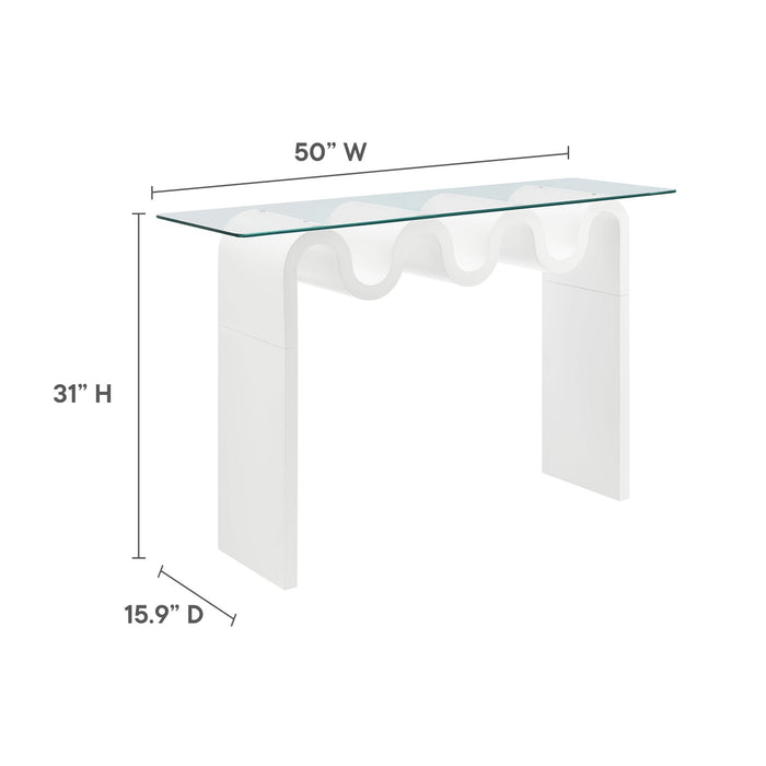 Ondine Glass Top 50" Console Table