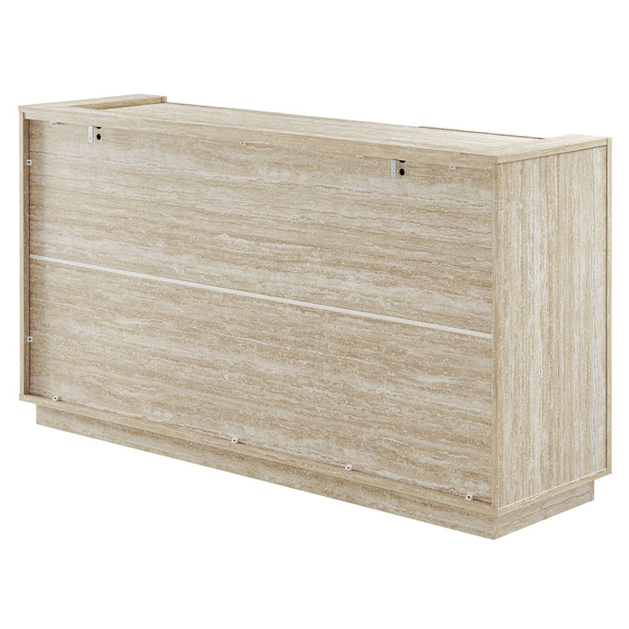 Hollis 59" Travertine Sideboard