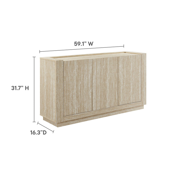 Hollis 59" Travertine Sideboard