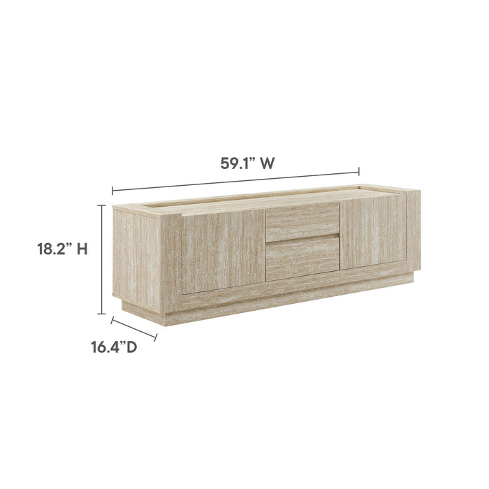 Hollis 59" Travertine TV Stand