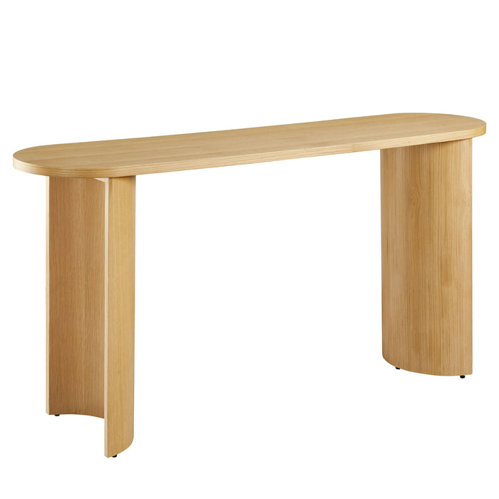 Aspect Oval Wood Entryway Console Table