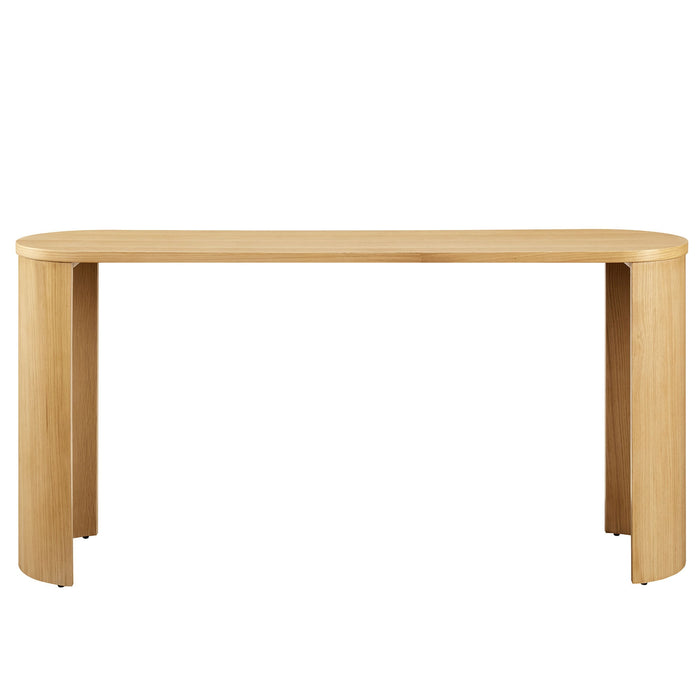 Aspect Oval Wood Entryway Console Table