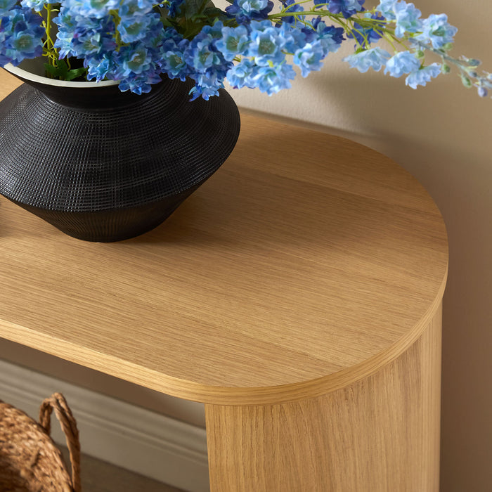 Aspect Oval Wood Entryway Console Table