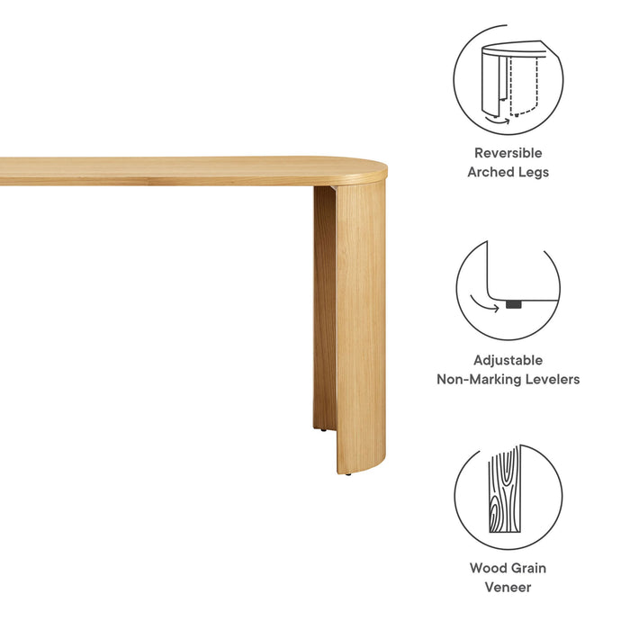 Aspect Oval Wood Entryway Console Table