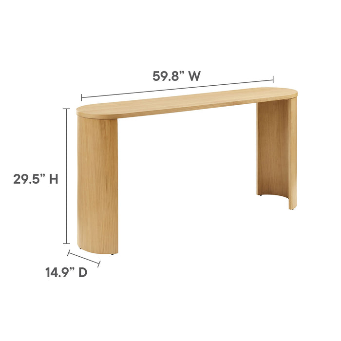 Aspect Oval Wood Entryway Console Table