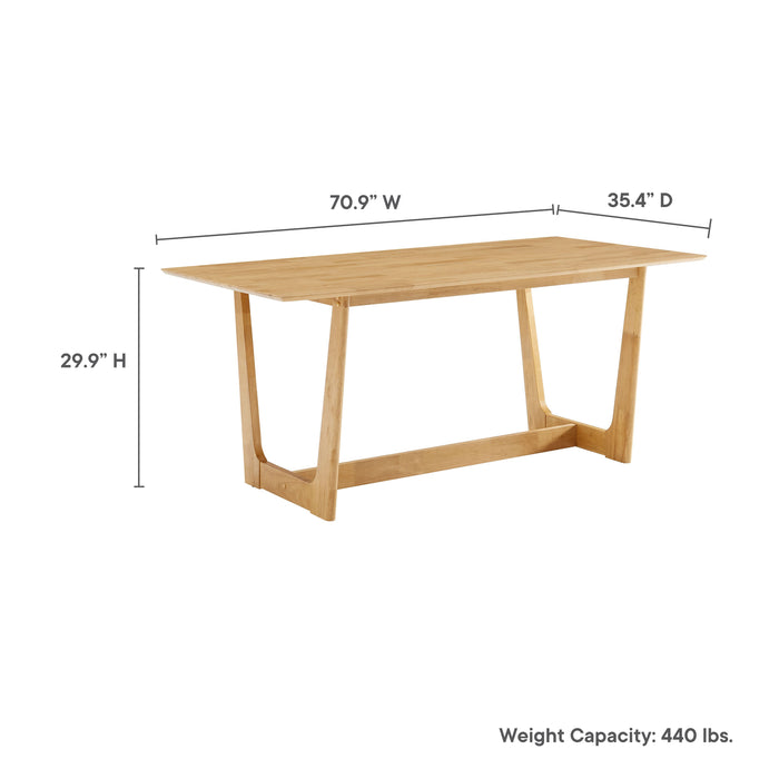 Solara 71" Rectangle Wood Dining Table