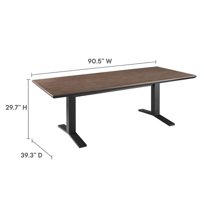 Gavelston 91" Outdoor Patio Aluminum Dining Table