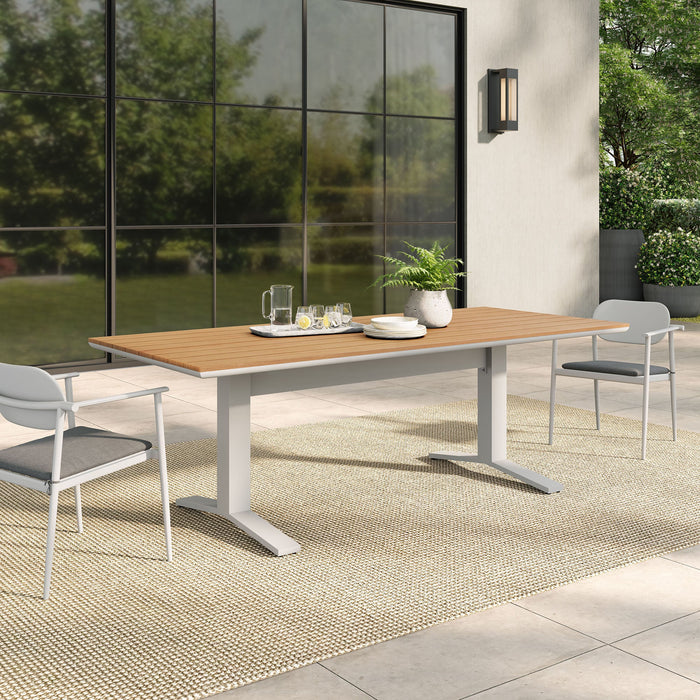 Gavelston 91" Outdoor Patio Aluminum Dining Table