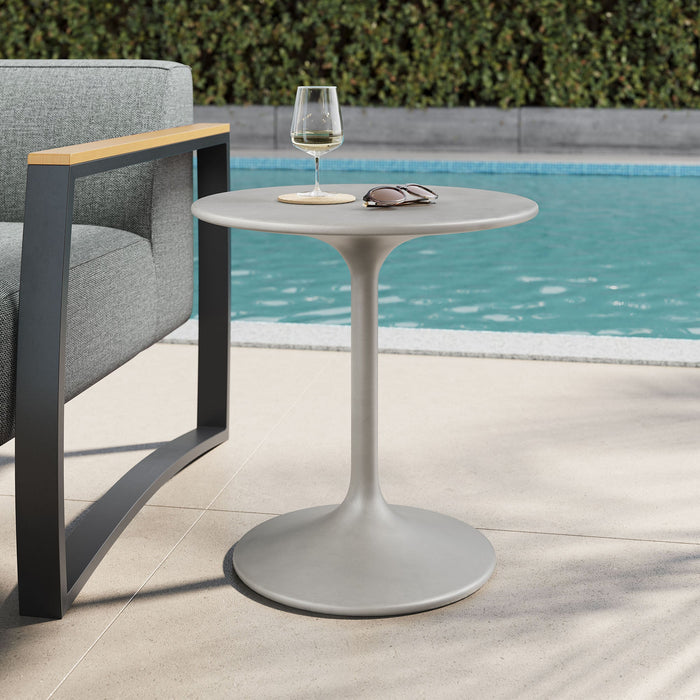 Esme Outdoor Patio Outdoor Patio Concrete Side Table