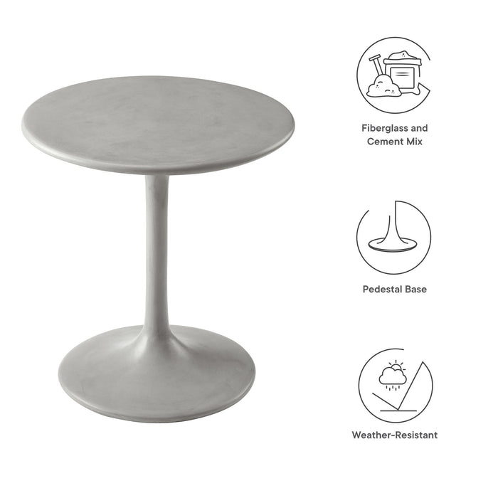 Esme Outdoor Patio Outdoor Patio Concrete Side Table