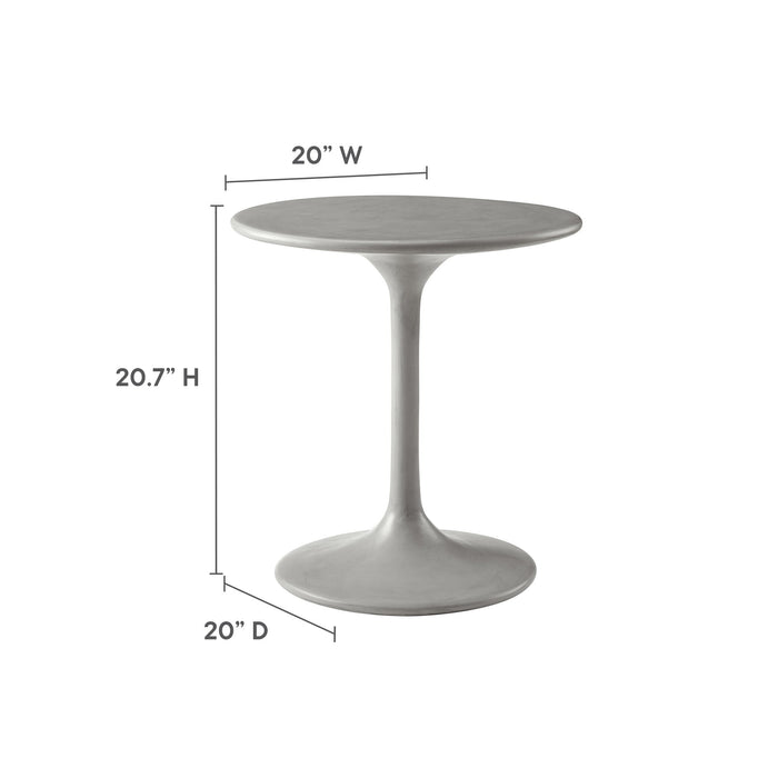 Esme Outdoor Patio Outdoor Patio Concrete Side Table