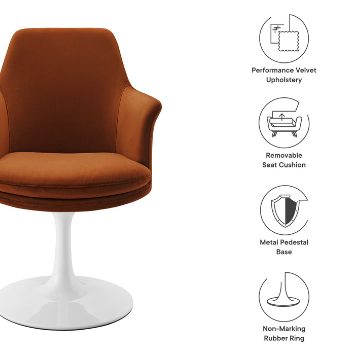 Lippa Swivel Dining Armchair