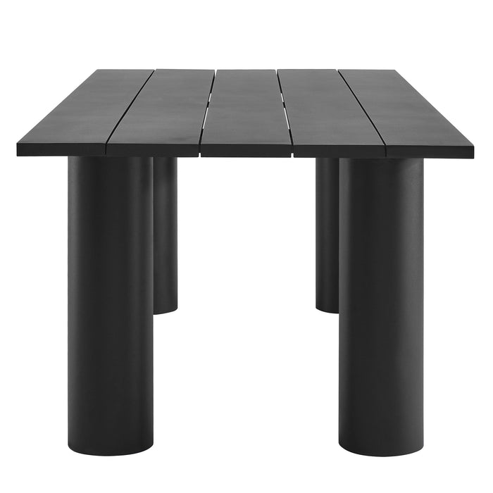 Nautica Outdoor Patio 87" Rectangular Aluminum Dining Table