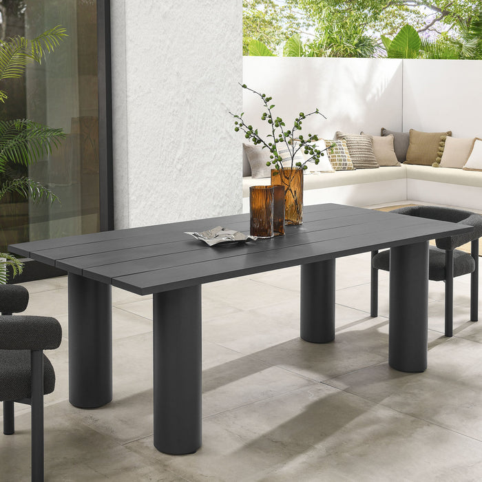 Nautica Outdoor Patio 87" Rectangular Aluminum Dining Table