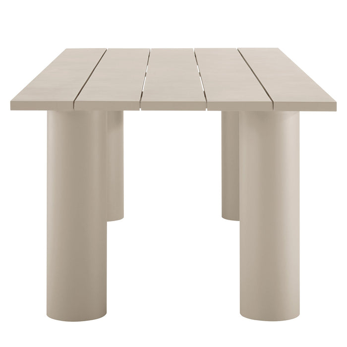 Nautica Outdoor Patio 87" Rectangular Aluminum Dining Table