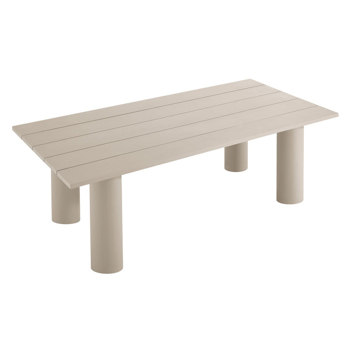 Nautica Outdoor Patio 87" Rectangular Aluminum Dining Table