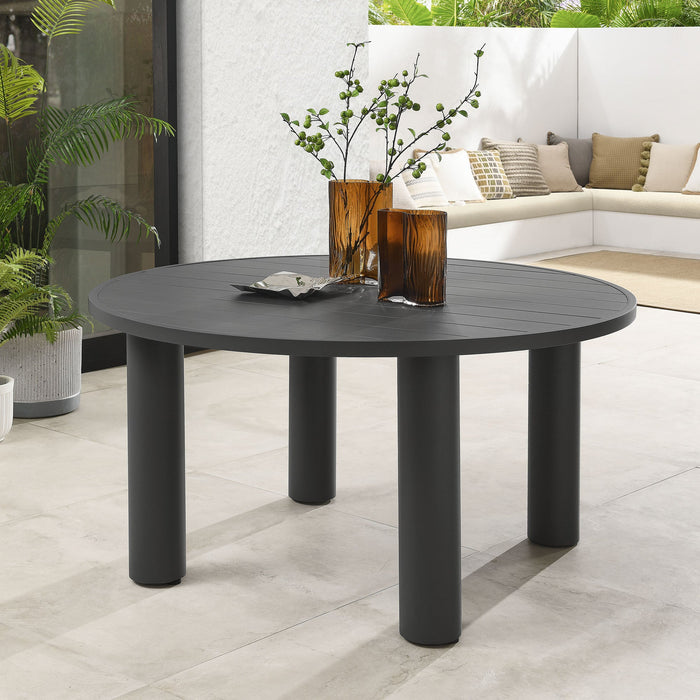 Nautica Outdoor Patio 60" Round Aluminum Dining Table