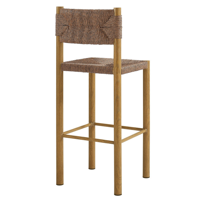 Parkland Outdoor Patio Rattan and Aluminum Bar Stools Set of 2